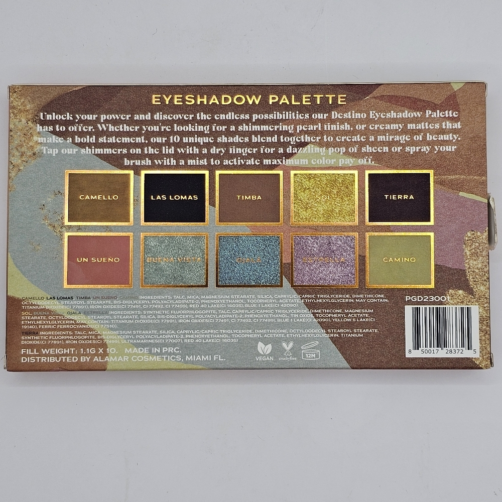 Alamar Destino Eyeshadow Palette NIB